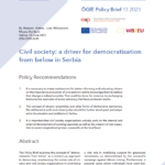 Civil society: a driver for democratisation from below in Serbia